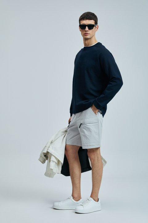 Erdem Men's Sports Shorts Regular Fit Stone - LUFIAN