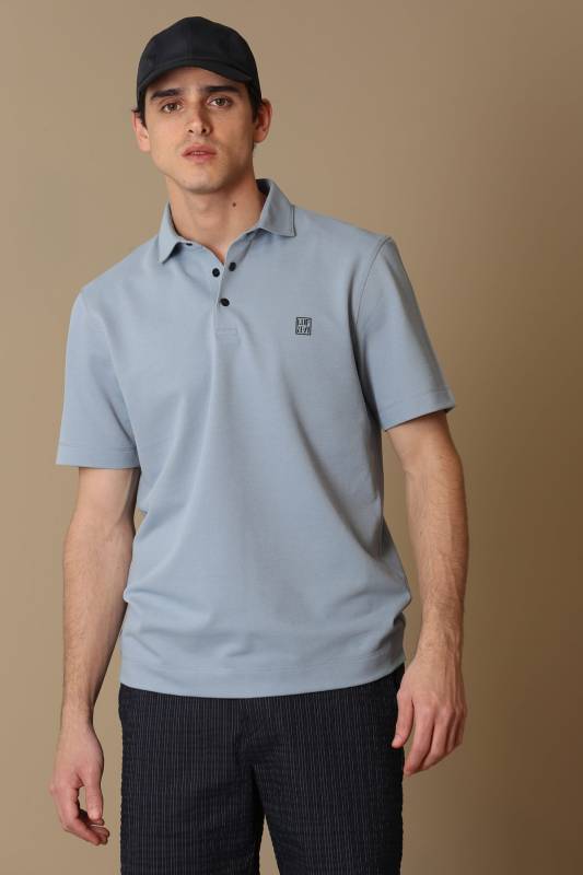 Wang Smart Mens Polo T - Shirt Blue - 1