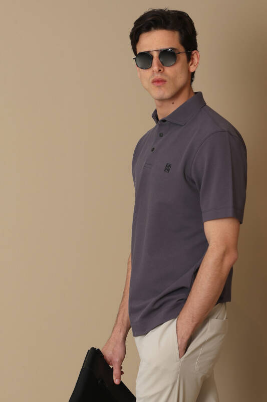 Wang Smart Mens Polo T - Shirt Damson - 2