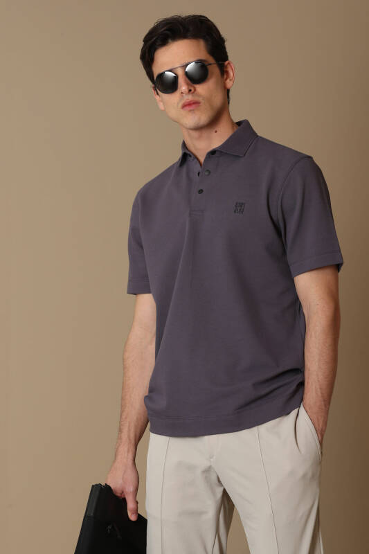 Wang Smart Mens Polo T - Shirt Damson - 3