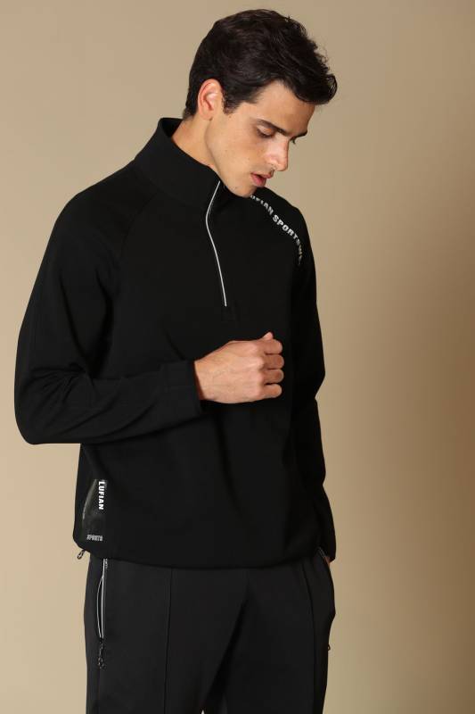 Wıse Male Sweatshirt Black - 2