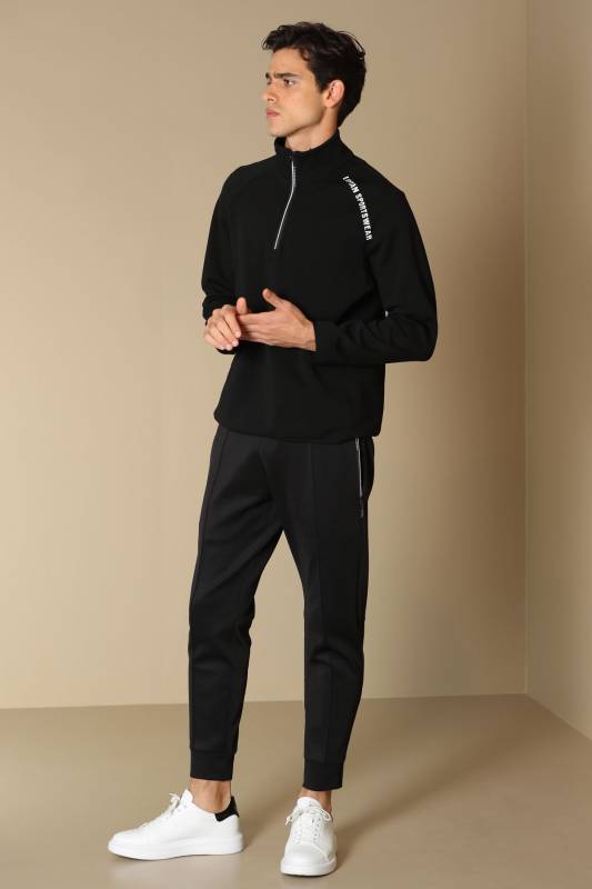 Wıse Male Sweatshirt Black - 4