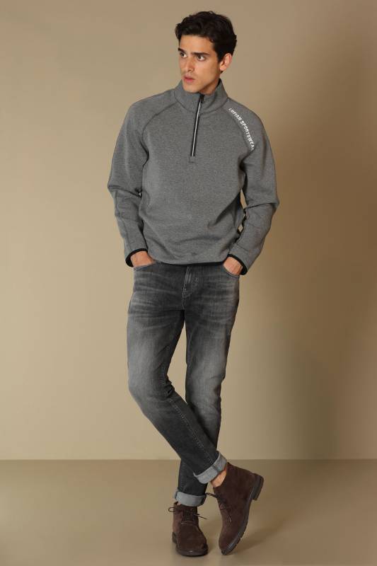 Wıse Male Sweatshirt Grey - 4