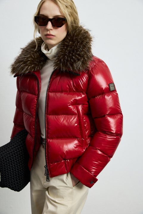 Women's Down Jacket Dark Red - LUFIAN