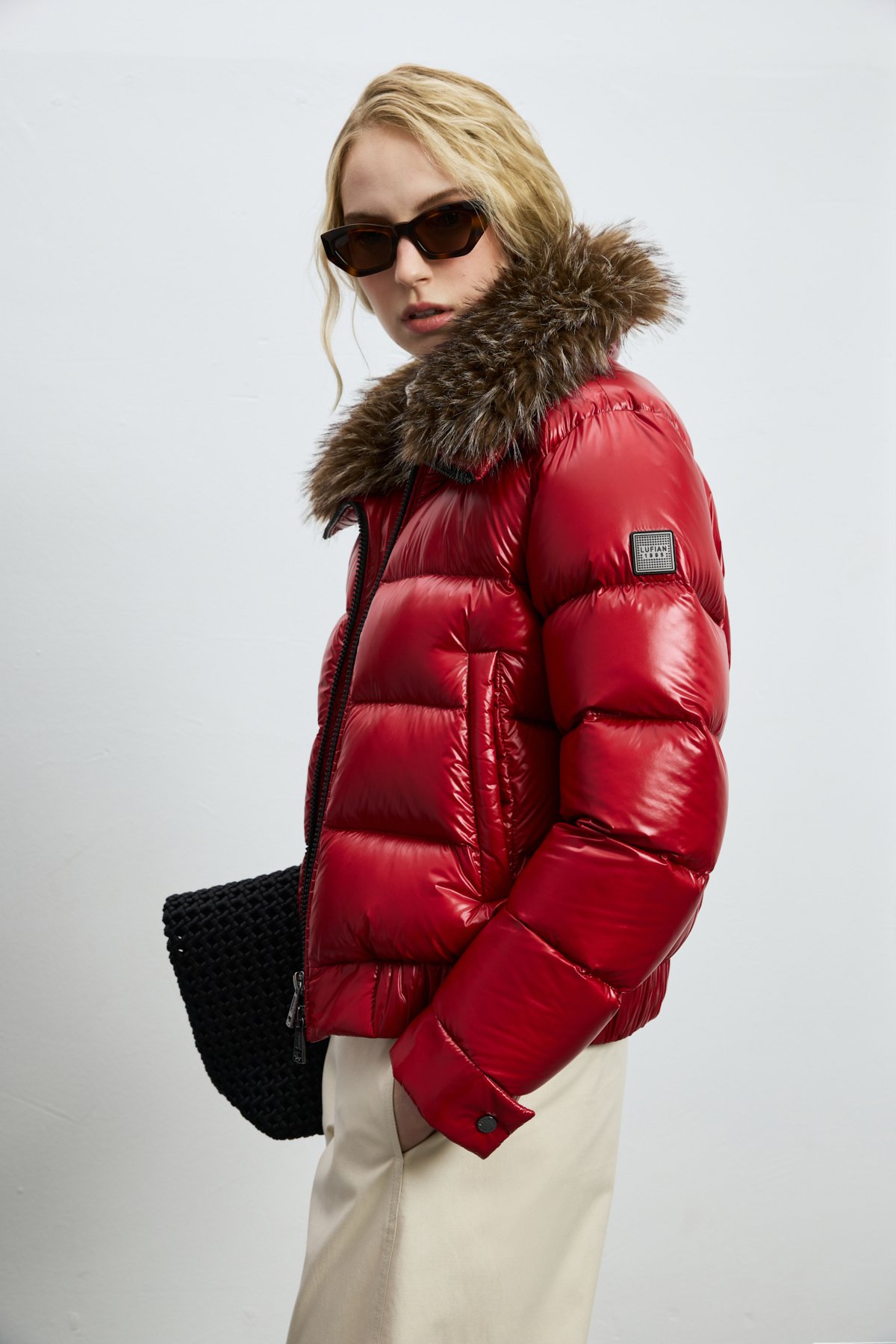Women's Down Jacket Dark Red - LUFIAN