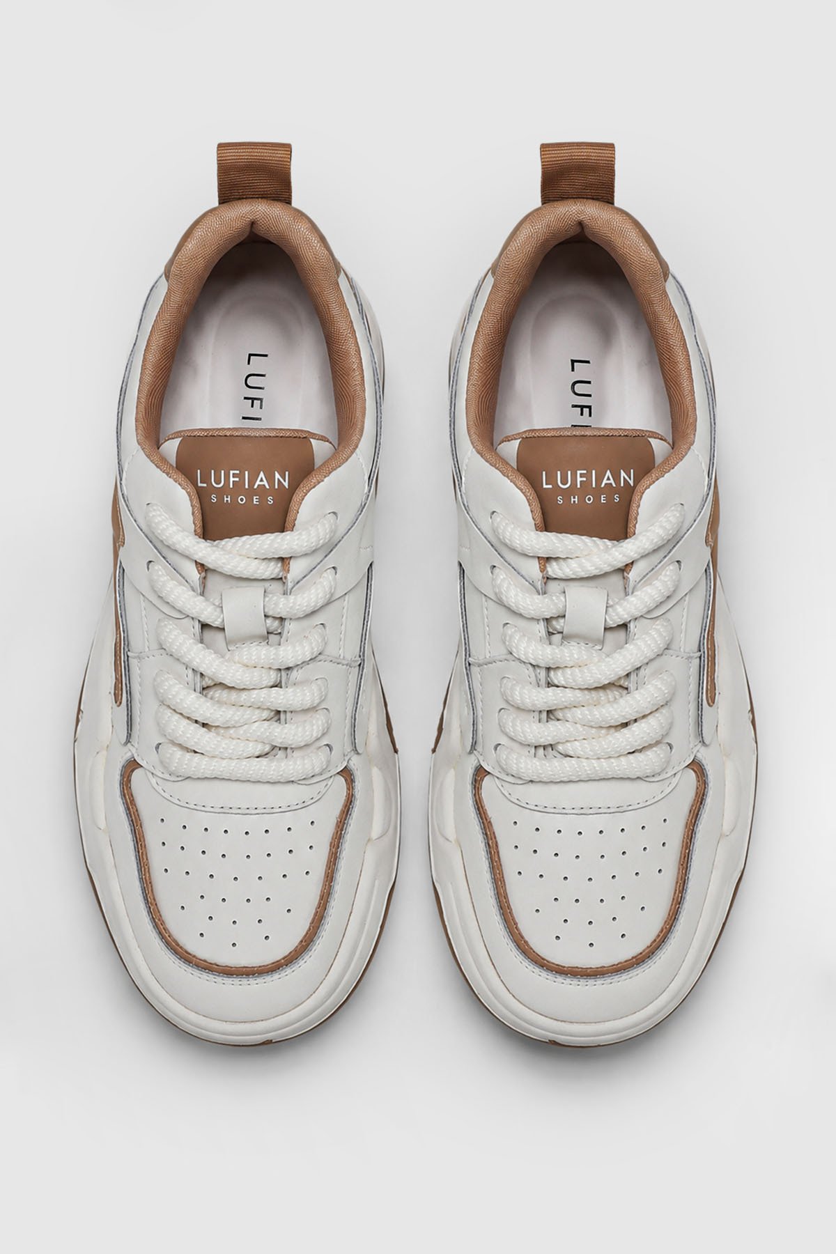 Women's Sneaker Shoes Beıge - Lufian