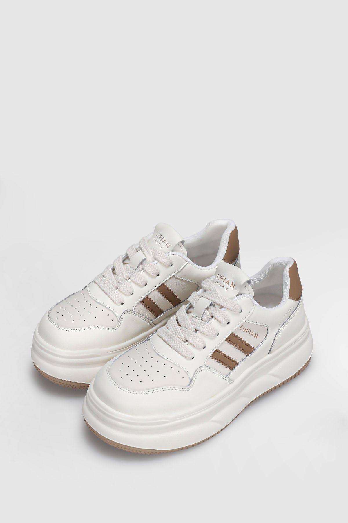 Women's Sneaker Shoes Beıge - Lufian