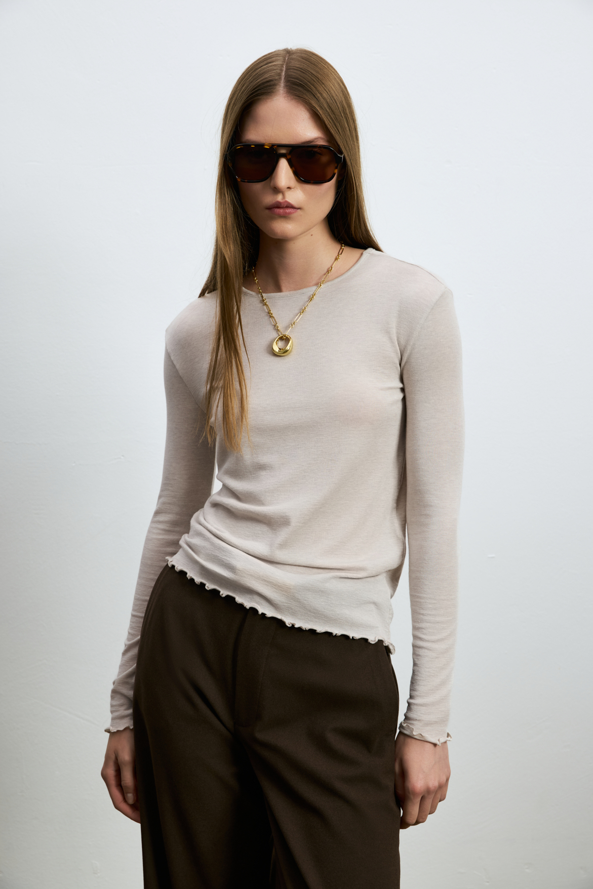 Women's T- Shırt Ecru - LUFIAN