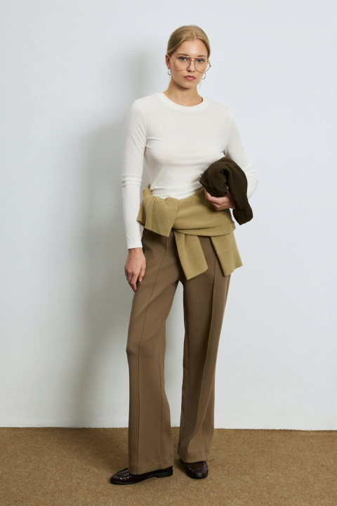 Women's T- Shırt Off Whıte - LUFIAN