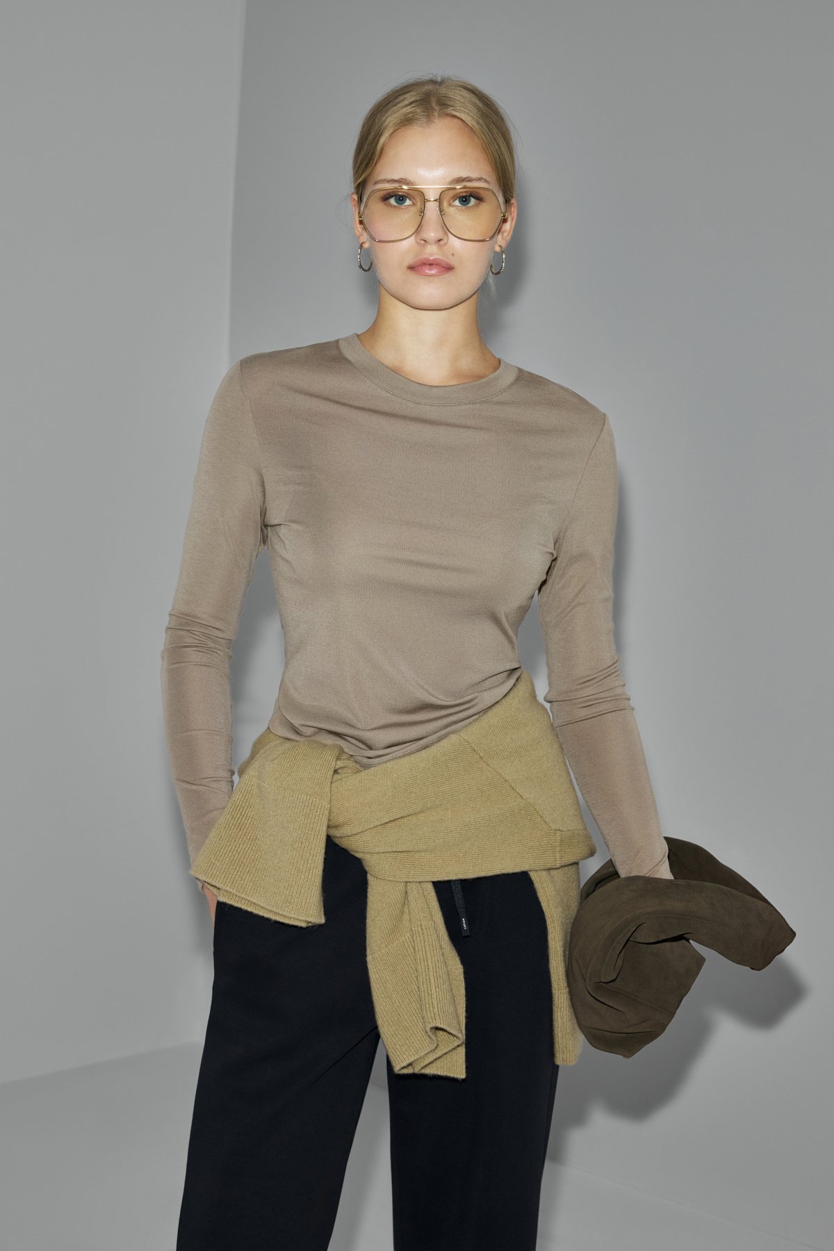 Women's T- Shırt Sand - LUFIAN