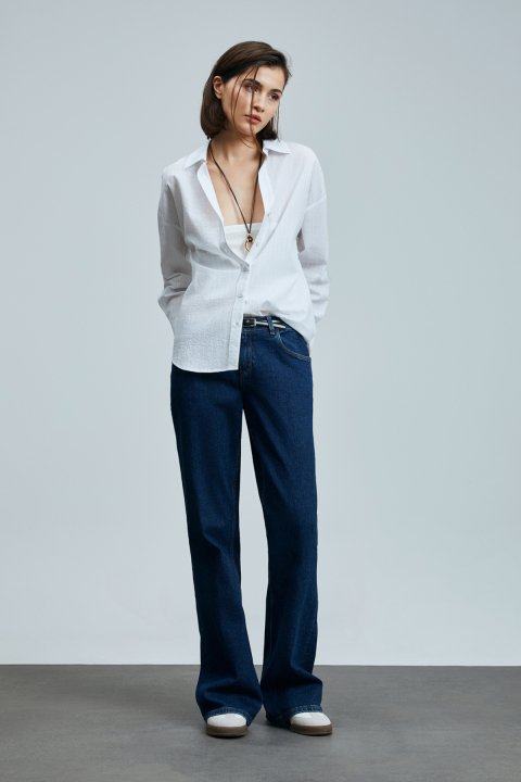 Zeus Women's Cotton Shirt White - LUFIAN