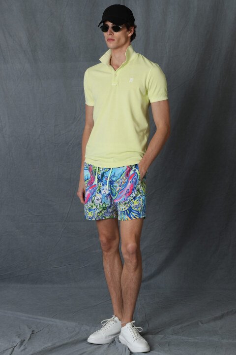 Zoo Men's Swim Shorts Blue - LUFIAN