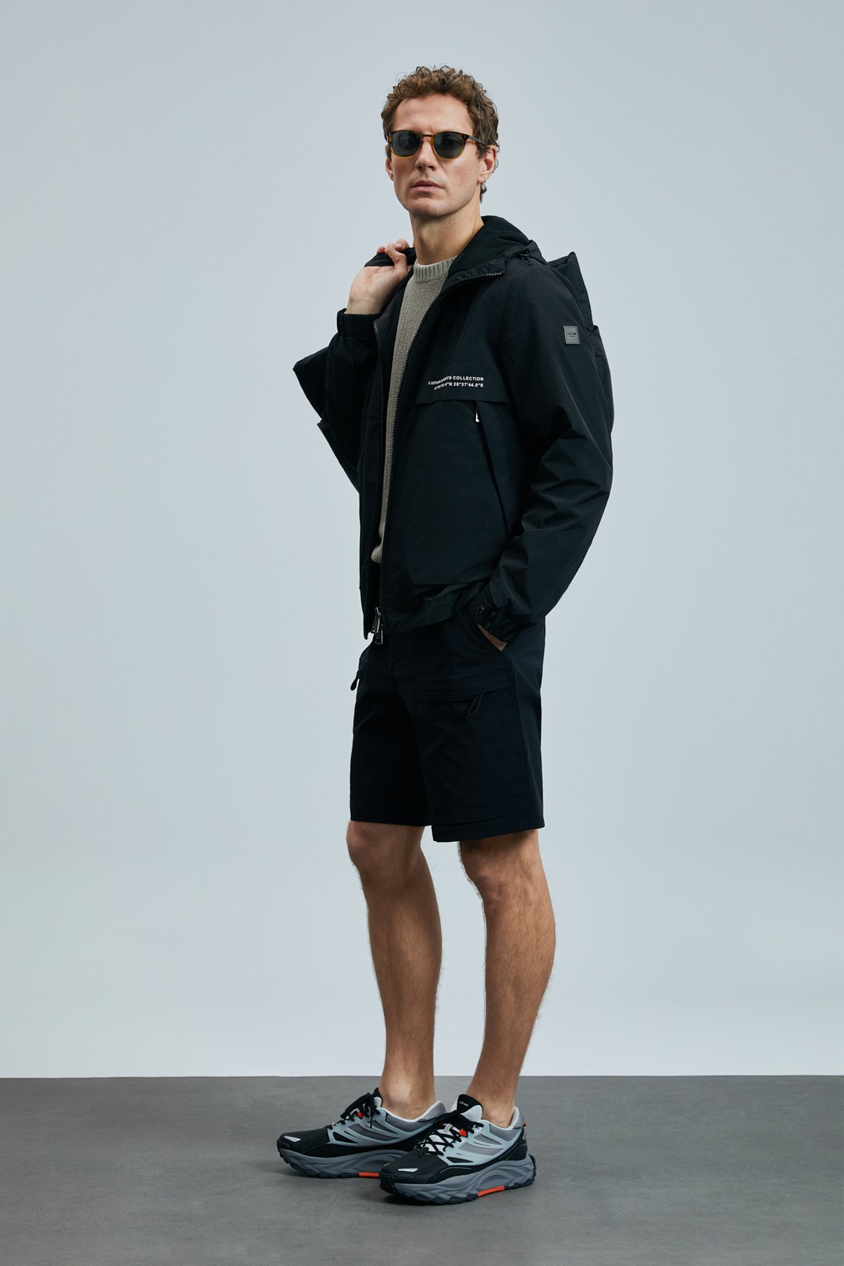 Erdem Erkek Spor Şort Regular Fit Siyah - Lufian (1)