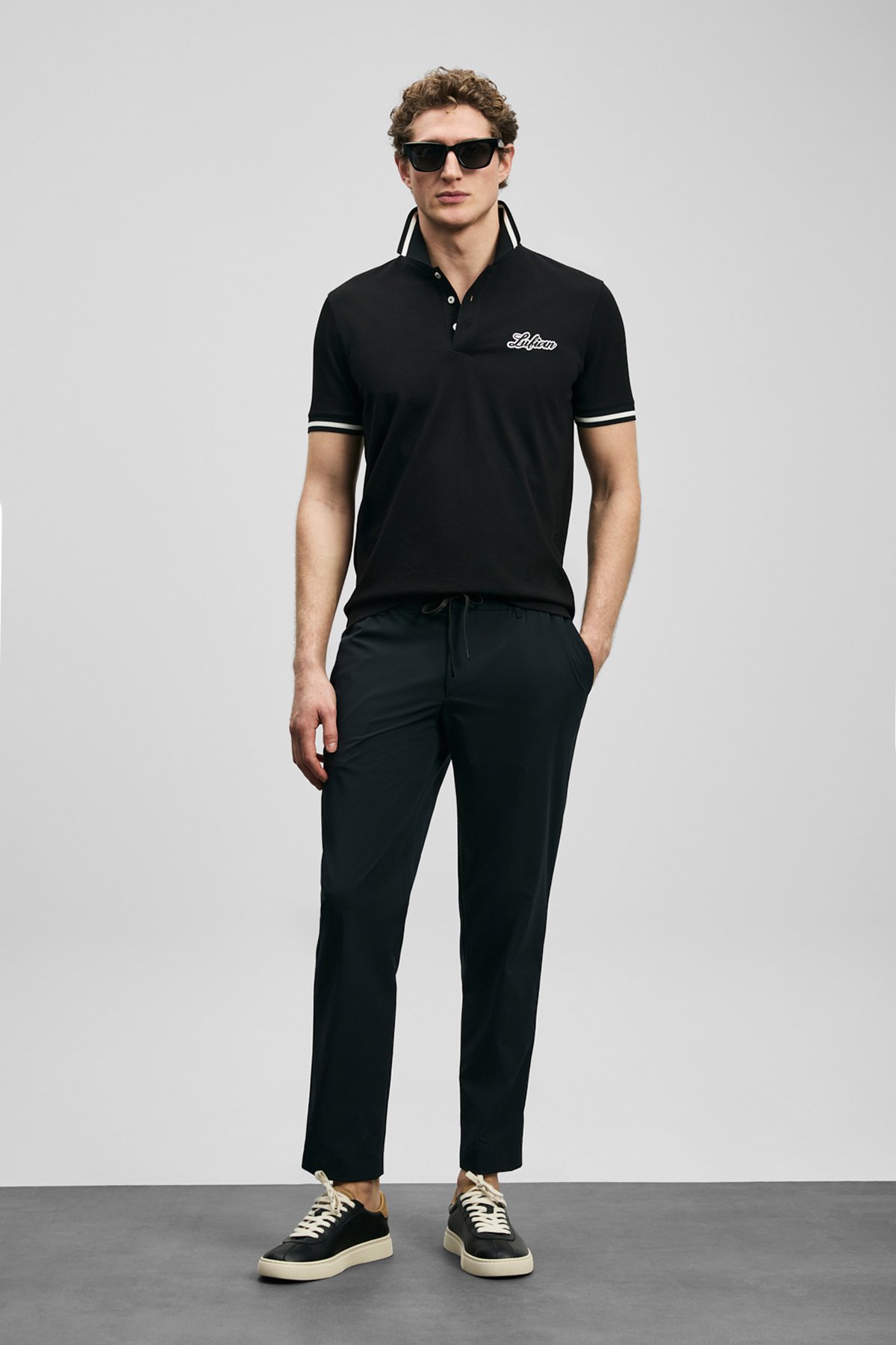 Eron Smart Erkek Chino Pantolon Slim Fit Siyah - Lufian