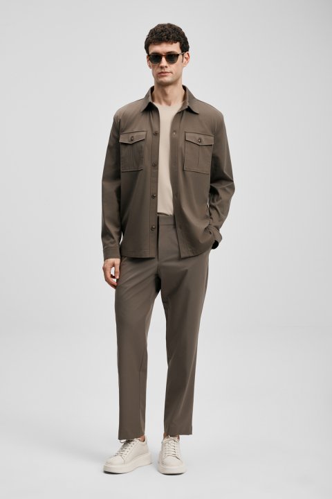 Eron Smart Men's Chino Pants Slim Fit Sand - Lufian