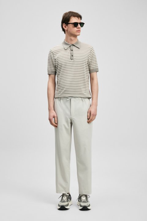 Eron Smart Men's Chino Pants Slim Fit Stone - Lufian