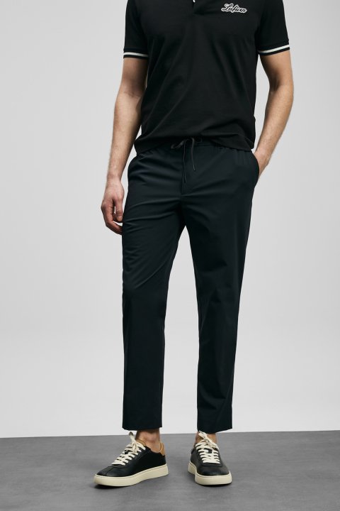 Smart Mens Chino Pants Slım Fıt Black - Lufian (1)