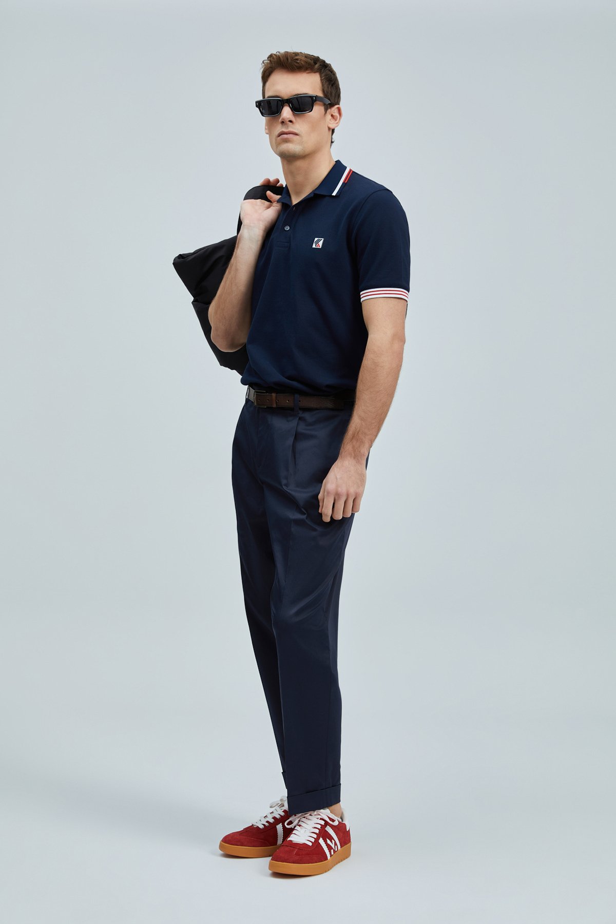 Eros Smart Mens Polo T - Shirt Navy - Lufian