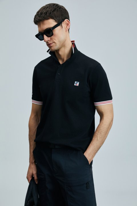 Eros Smart Erkek Polo Tişört Siyah - LUFIAN