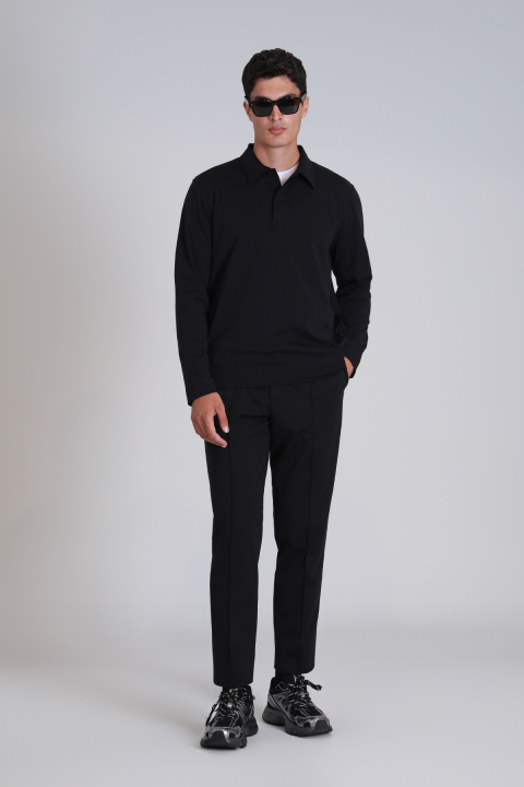 Evan Erkek Uzun Kol Tişört Siyah - Lufian (1)