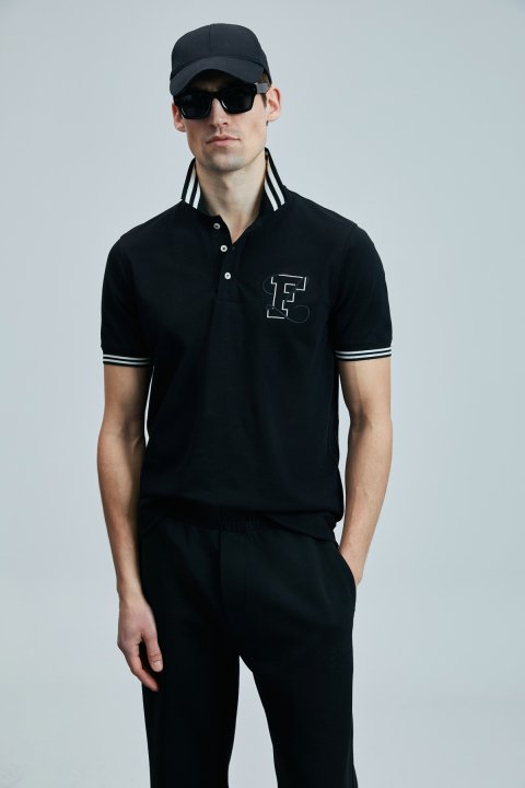 Everes Smart Erkek Polo Tişört Siyah - Lufian (1)