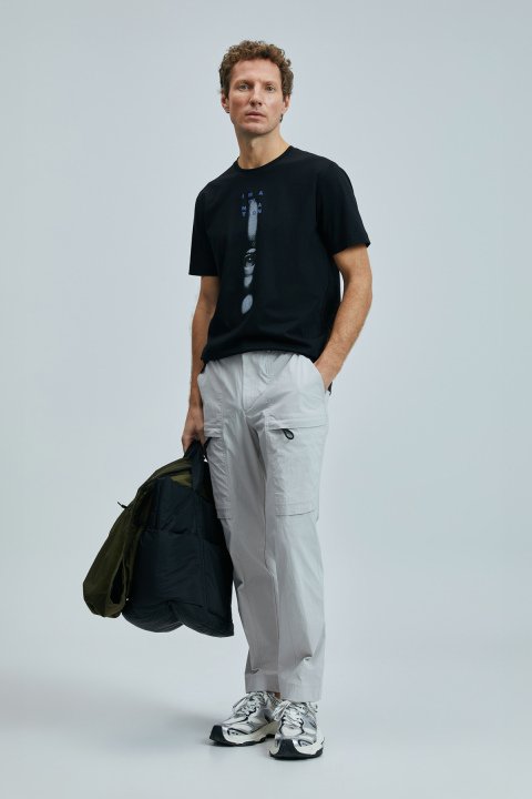 Eye Modern Grafik T- Shirt Siyah - Lufian