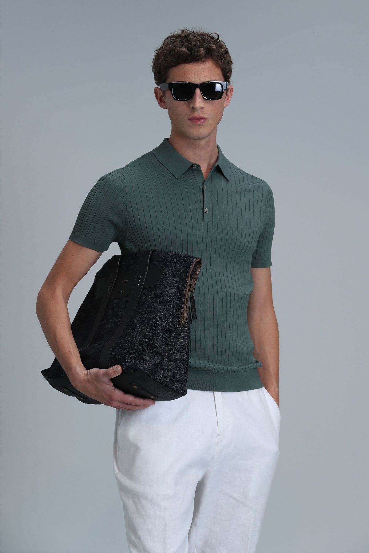 Eze Erkek Kazak Duman Yeşili - Lufian