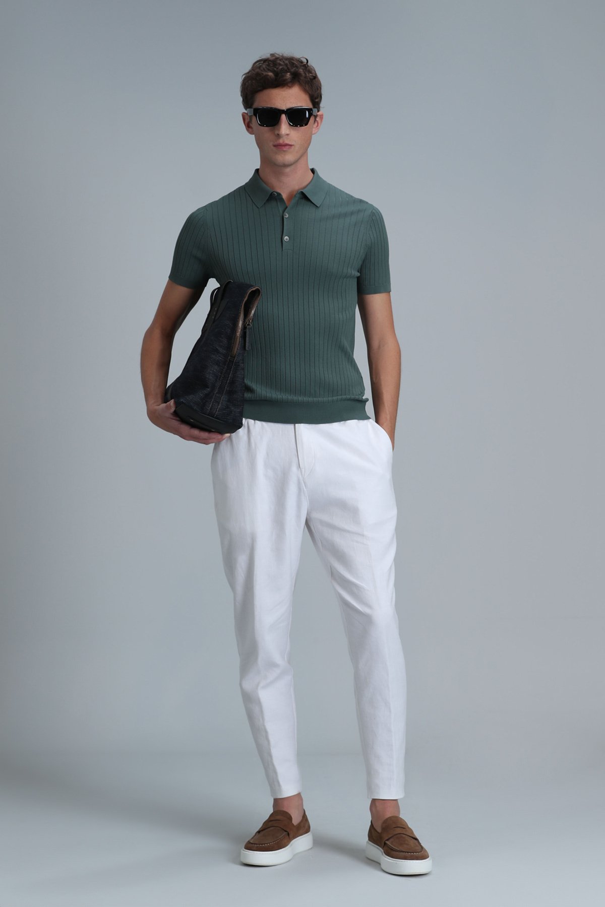 Eze Erkek Kazak Duman Yeşili - Lufian (1)