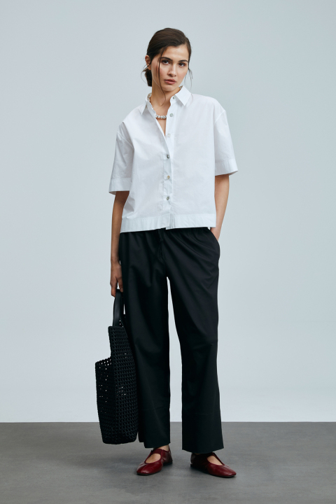 Fama Kadın Pamuklu Gömlek Ekru - Lufian (1)