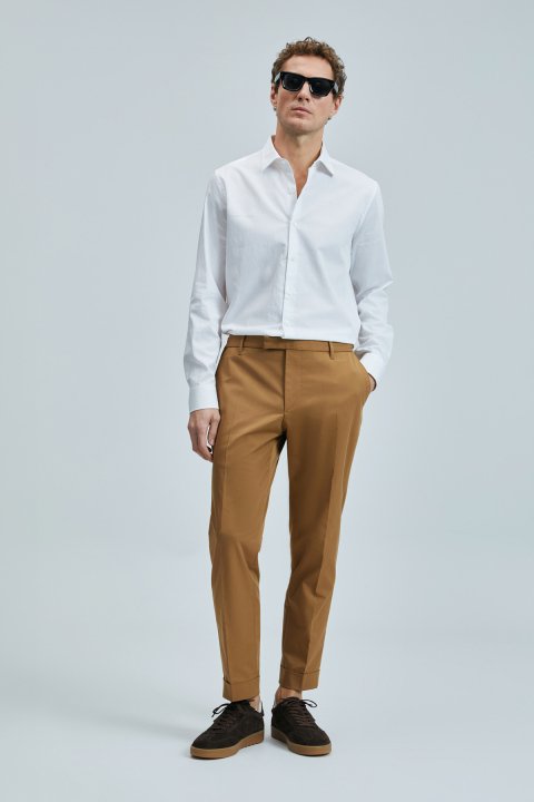 Farla Erkek Basic Gömlek Regular Fit Beyaz - Lufian (1)