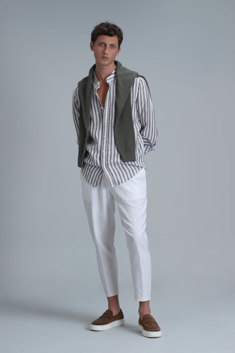 Fast Erkek Basic Gömlek Comfort Fit Yeşil - Lufian (1)