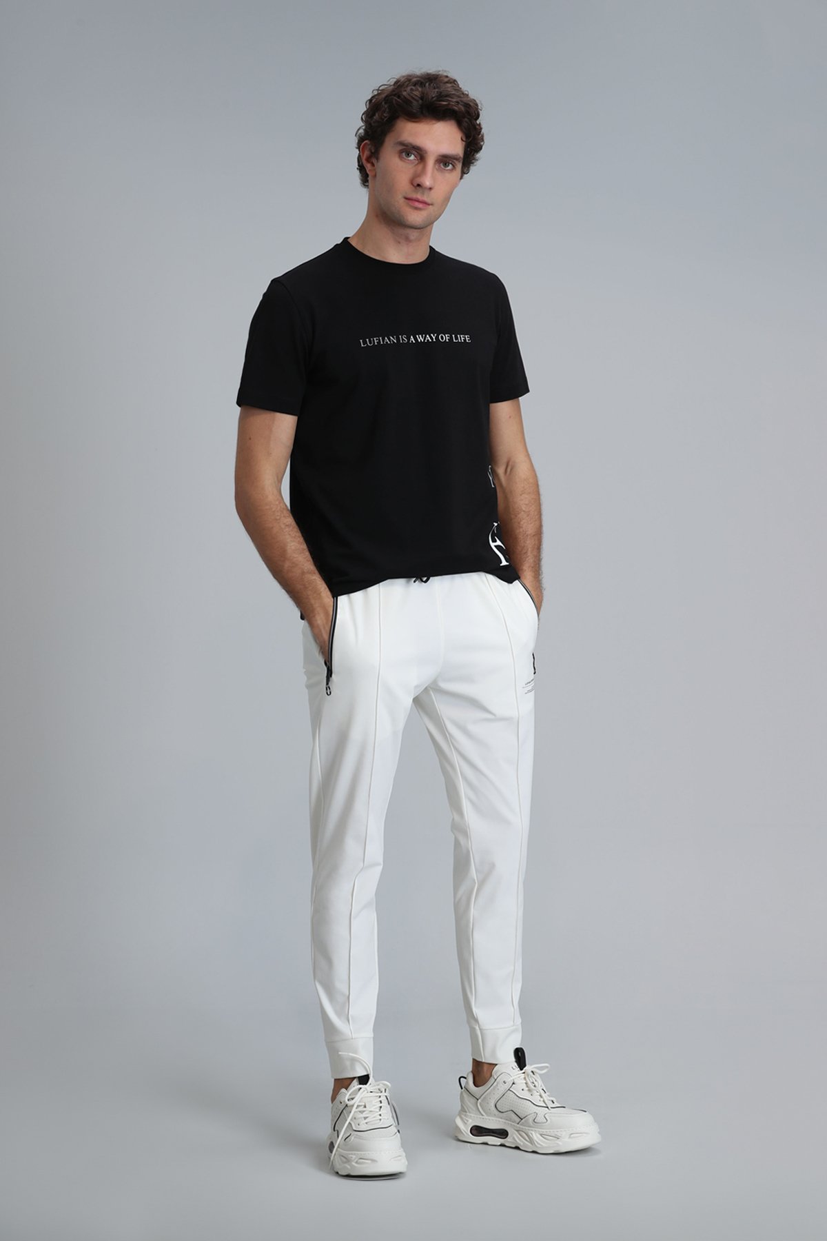 Fast Erkek Eşofman Altı Kırık Beyaz - Lufian