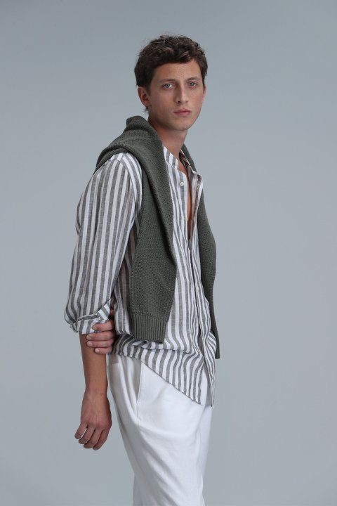 Fast Men's Basic Shirt Comfort Fit Green - Lufian