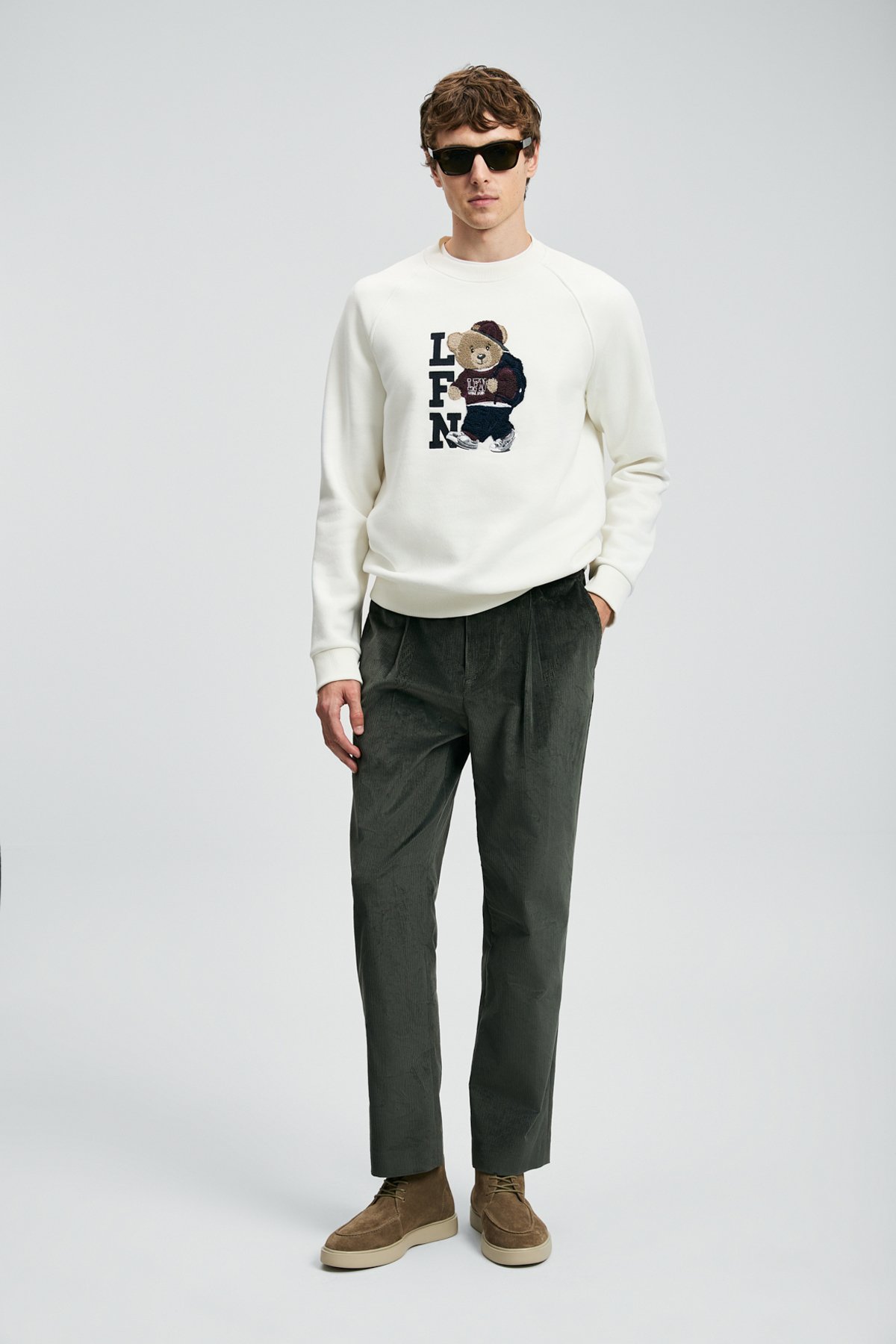 Federıc Kadife Erkek Chino Pantolon Comfort Fit Haki - Lufian