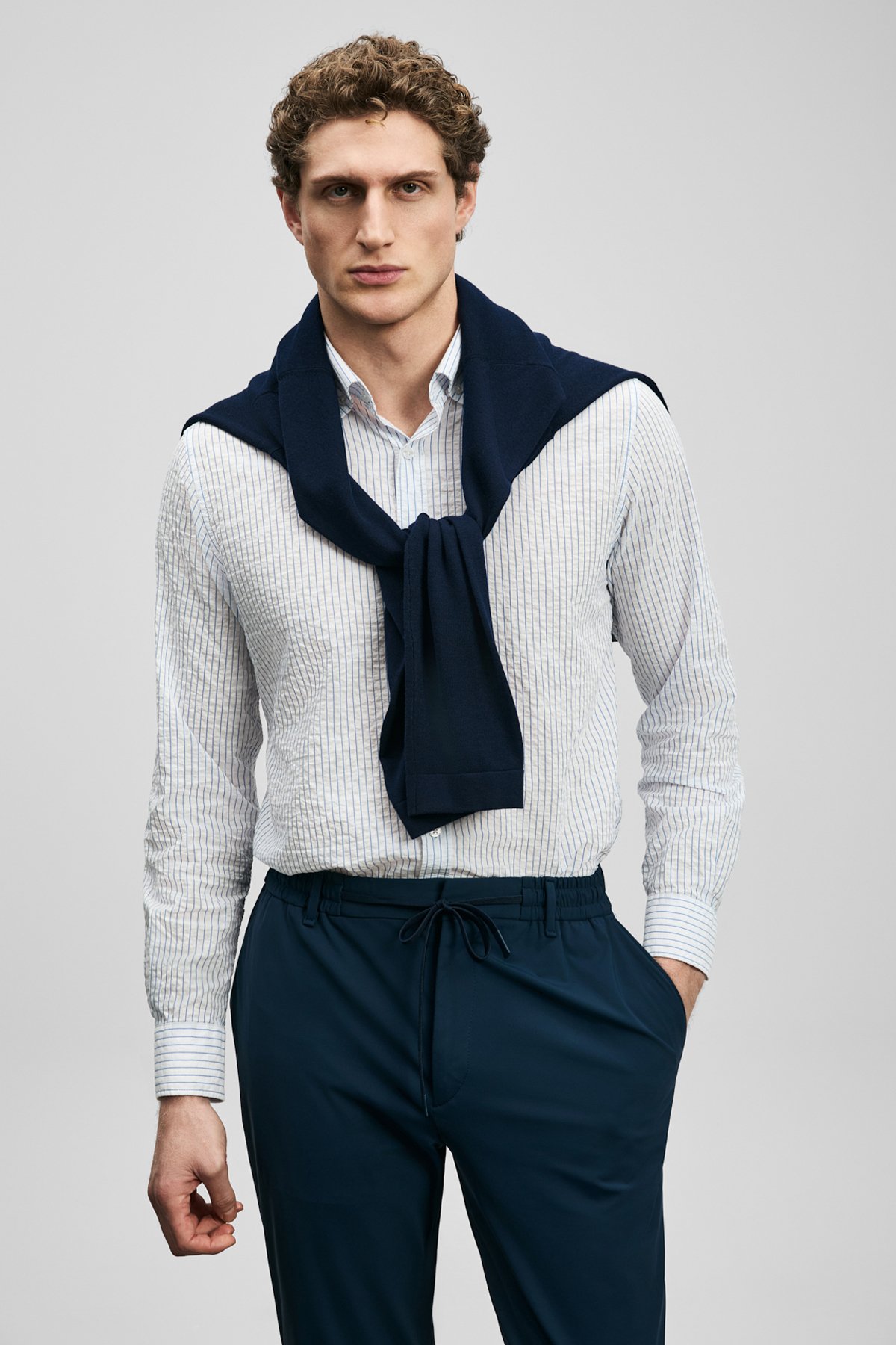 Federico Erkek Basic Gömlek Regular Fit Beyaz - Lufian