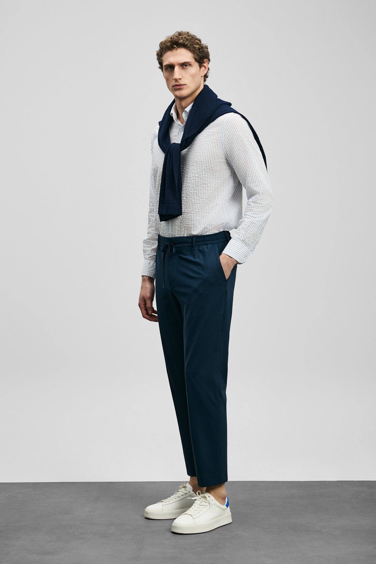 Federico Erkek Basic Gömlek Regular Fit Beyaz - Lufian (1)