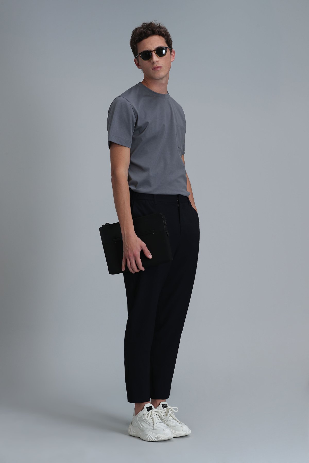 Felıx Modern Grafik T- Shirt Gri - Lufian (1)