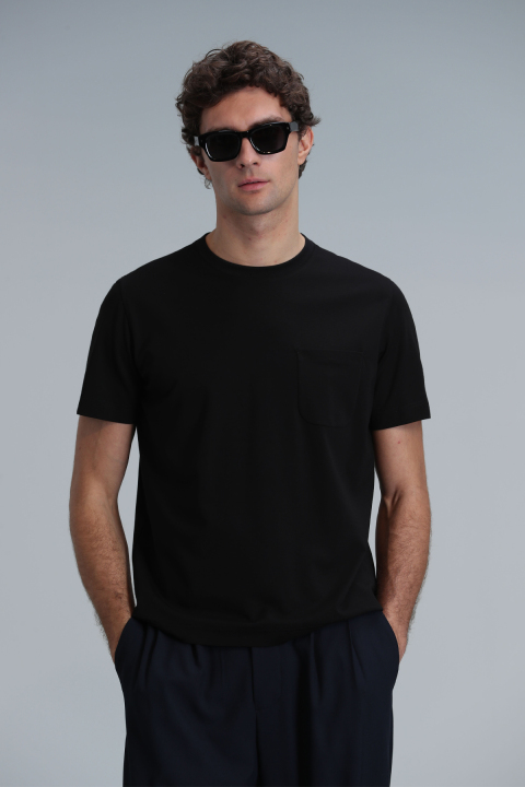 Felıx Modern Grafik T- Shirt Siyah - Lufian
