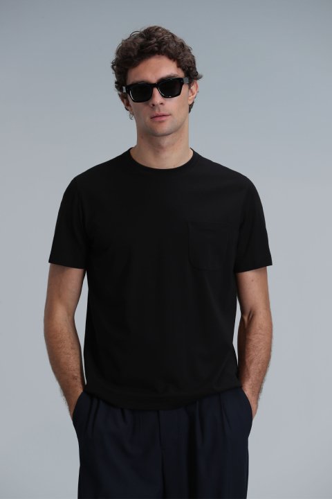 Felıx Modern Grafik T- Shirt Siyah - Lufian