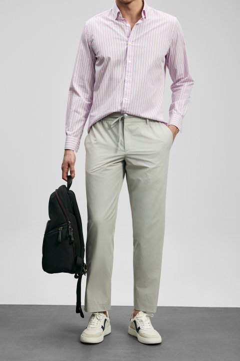 Fenrıc Smart Men's Chino Pants Slim Fit Stone - LUFIAN (1)