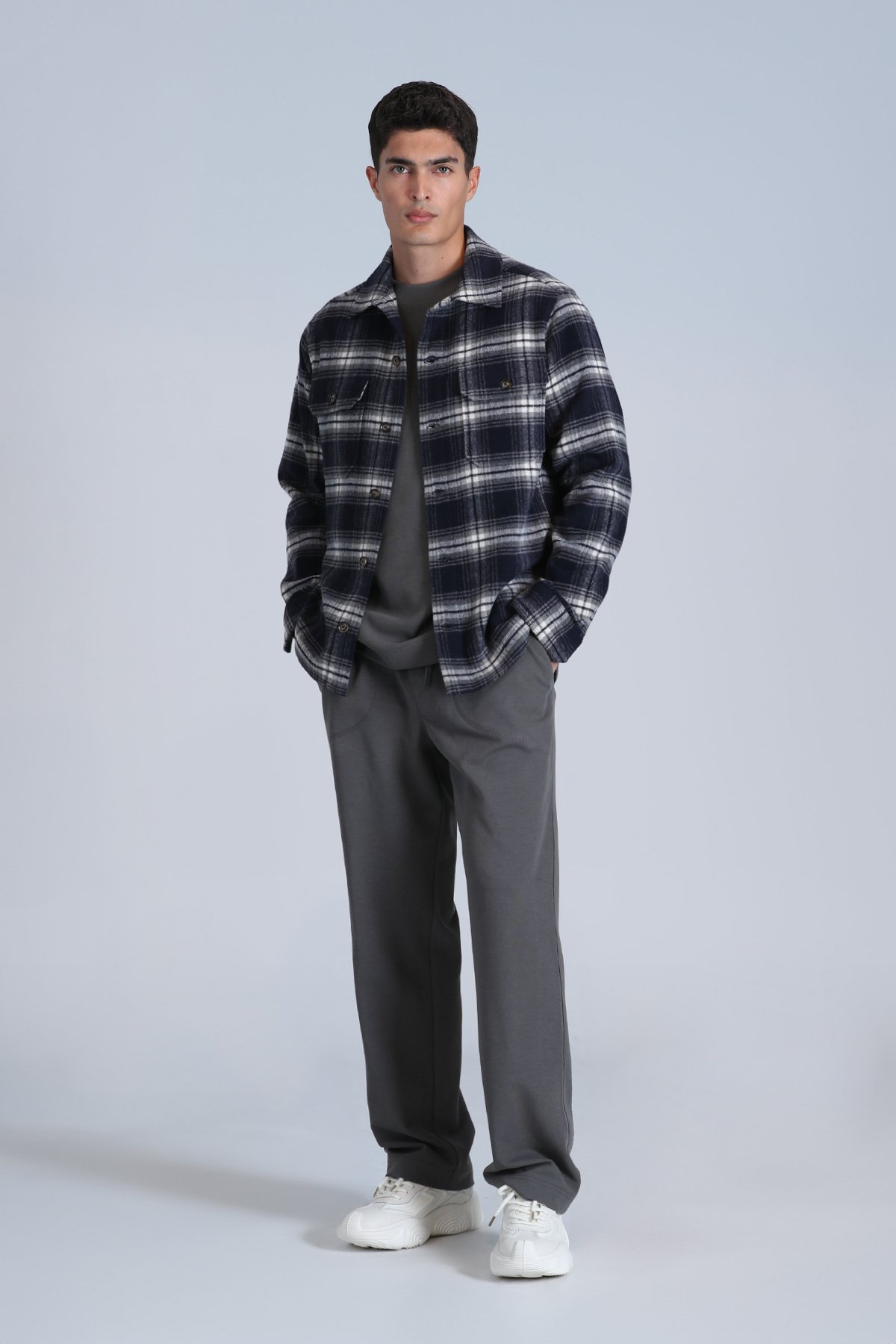 Fera Erkek Basic Gömlek Slim Fit Lacivert - Lufian (1)