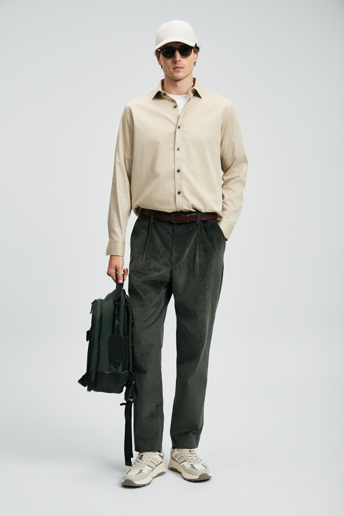 Ferla Erkek Basic Gömlek Regular Fit Bej - Lufian (1)