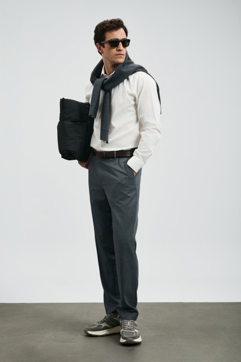 Danıel Men Basic Shirt Regular Fıt Whıte - Lufian (1)