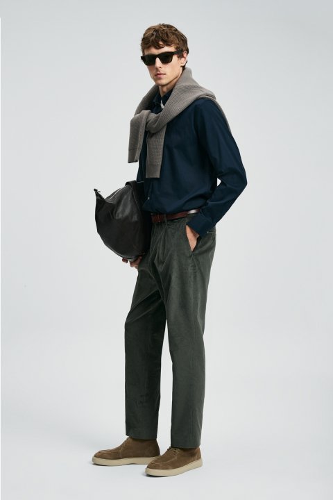 Danıel Men Basic Shirt Regular Fıt Navy - Lufian (1)