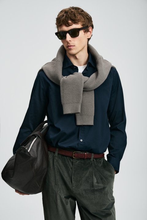 Ferla Erkek Basic Gömlek Regular Fit Lacivert - Lufian