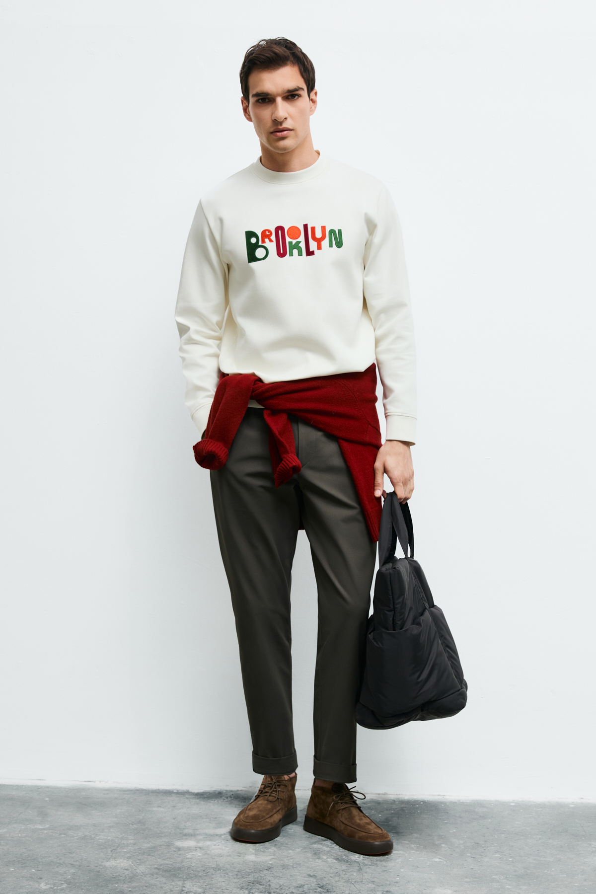 Male Sweatshirt Off Whıte - Lufian