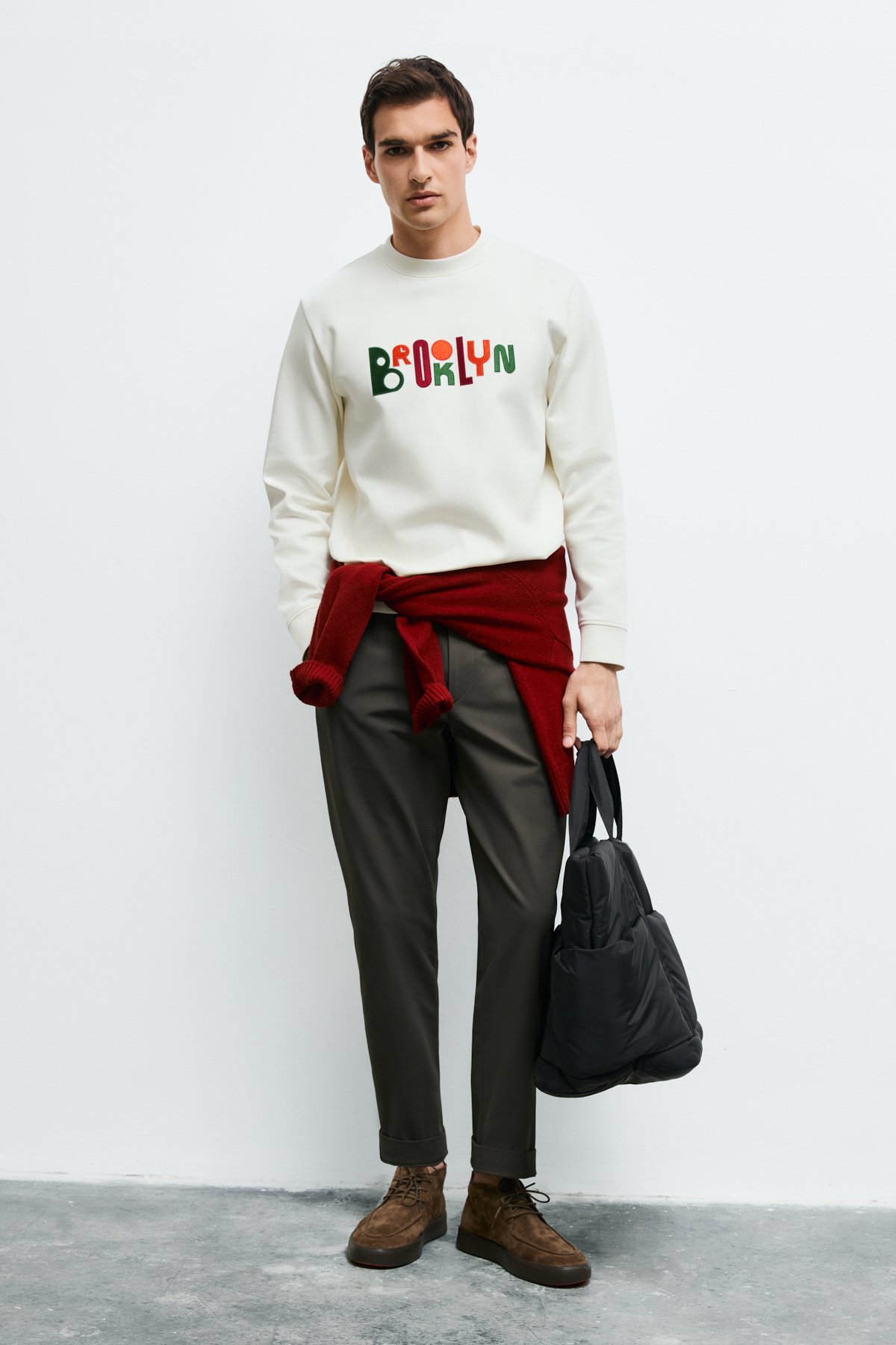Fınn Erkek Sweatshirt Kırık Beyaz - Lufian