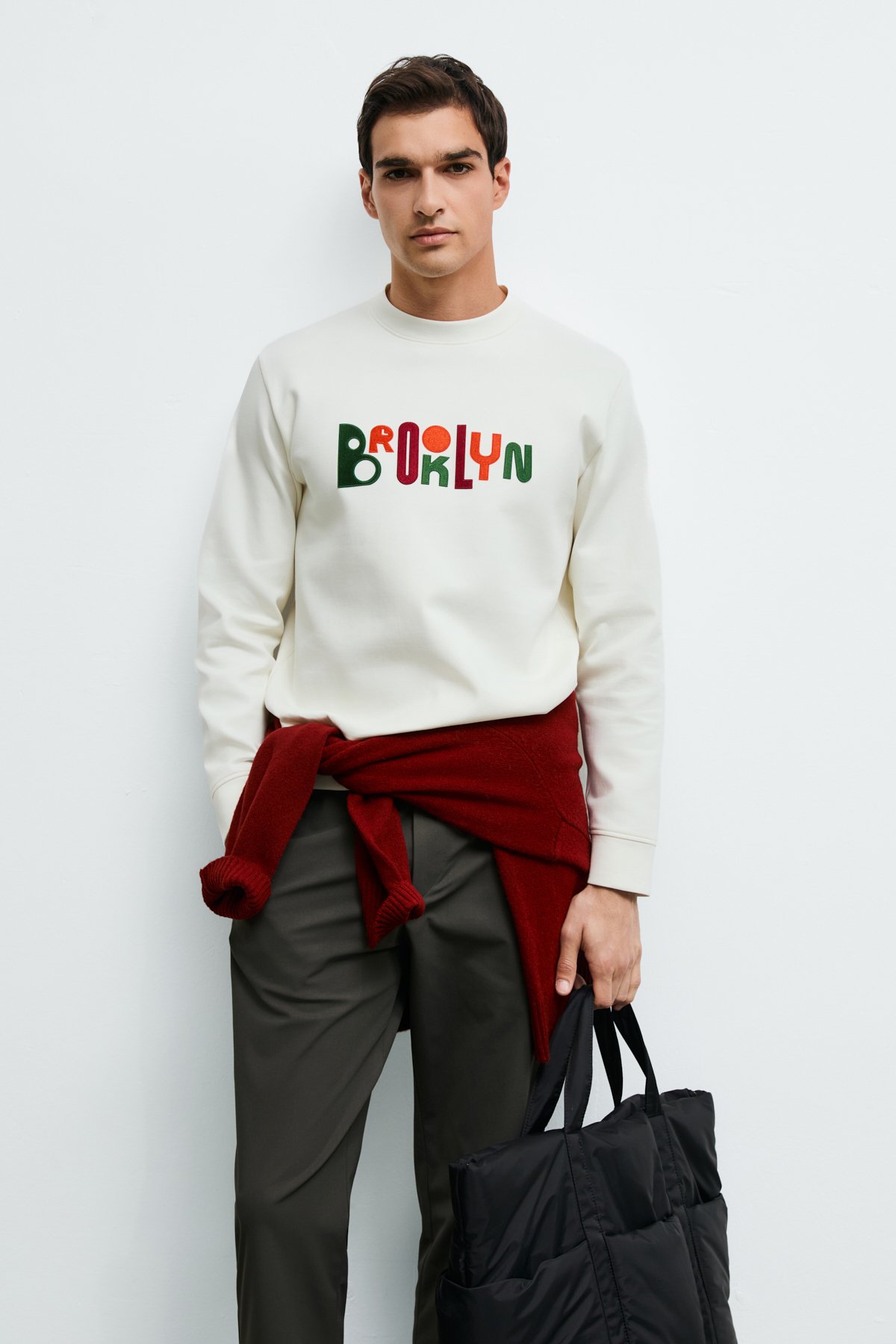 Fınn Erkek Sweatshirt Kırık Beyaz - Lufian (1)
