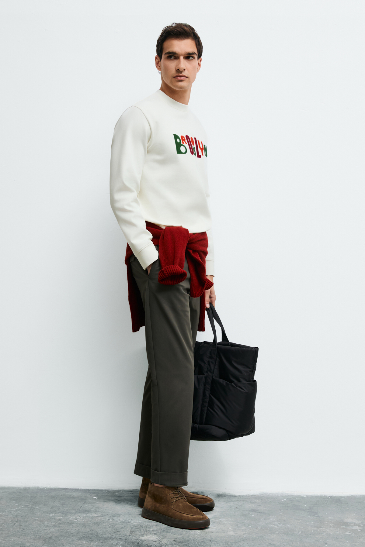 Male Sweatshirt Off Whıte - Lufian