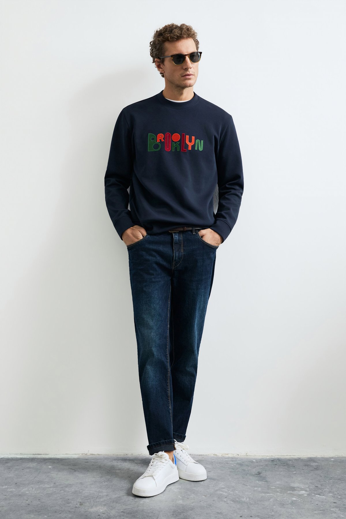 Fınn Erkek Sweatshirt Lacivert - Lufian